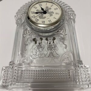 Disney Mickey & Minnie Wedding crystal clock